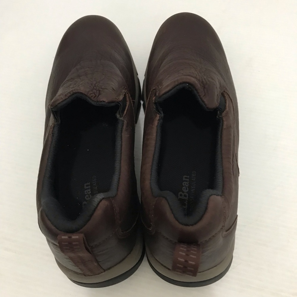 L.L. Bean Vibram Arctic Grip Brown Leather Waterproof Slip On Women's Size 10 - Picture 5 of 8